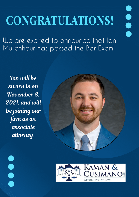 Ian Mullenhour On Passing The Bar Exam!